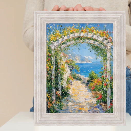 30x40 Frame Wide Rustic Wood Grain White Wash Picture Frame