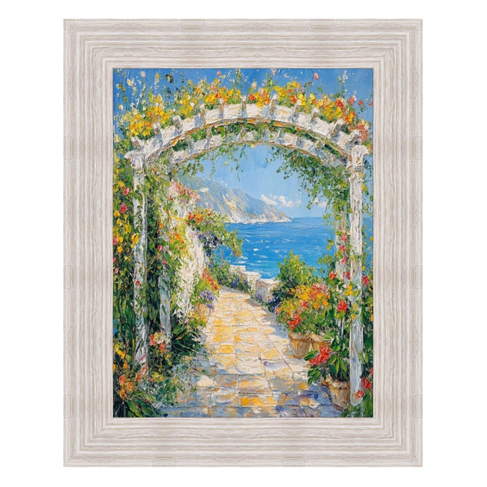 32x48 Frame Wide Rustic Wood Grain White Wash Picture Frame