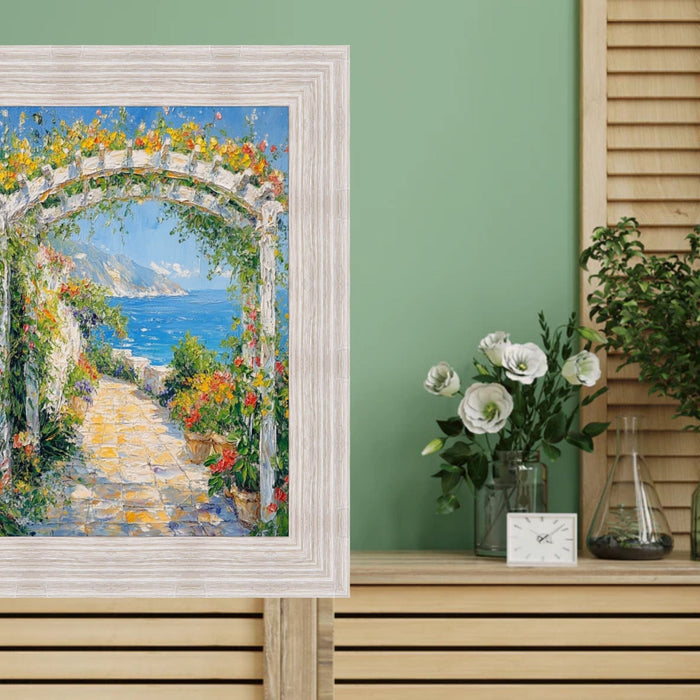 32x48 Frame Wide Rustic Wood Grain White Wash Picture Frame