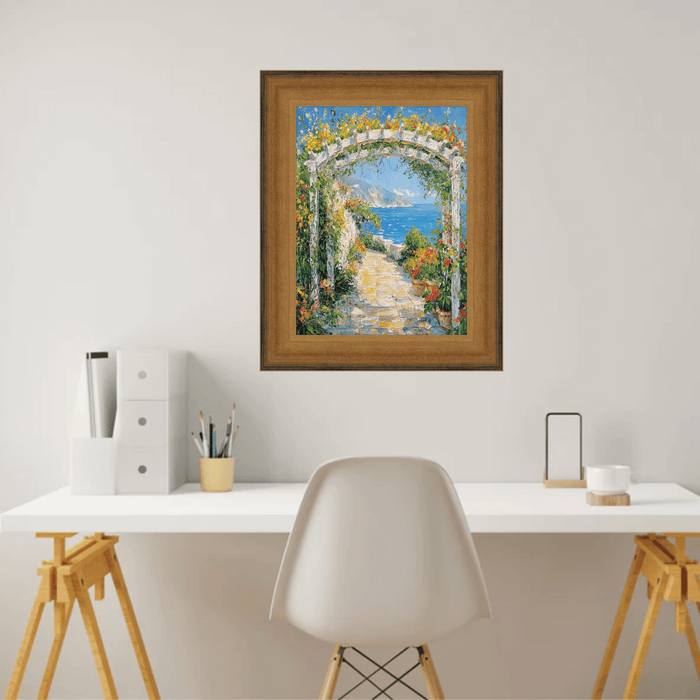 32x48 Frame Wide Scoop Brushed Gold Picture Frame