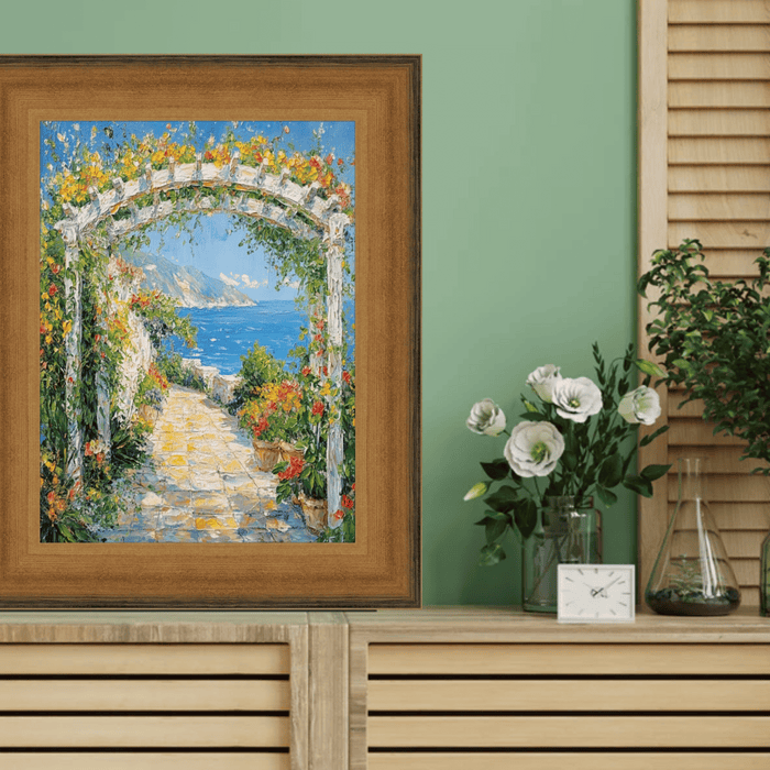 32x48 Frame Wide Scoop Brushed Gold Picture Frame