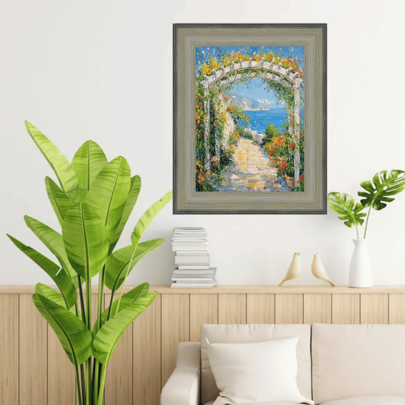 22x22 Frame Wide Scoop Brushed Silver Picture Frame