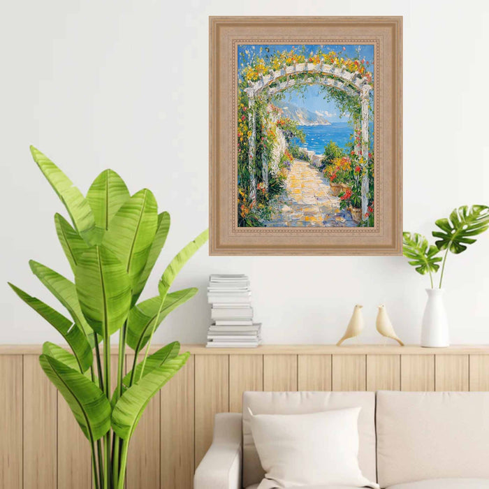 Wide Silver Leaf Scoop With Beads Picture Frame Home Office