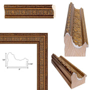 9x12 Frame Traditional Italian Carved Ornate Gold Leaf Picture Frame