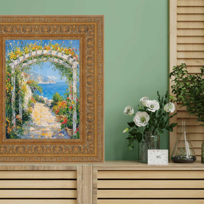 32x48 Frame Traditional Italian Carved Ornate Gold Leaf Picture Frame