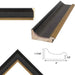 40x60 Frame Wide Venetian Black With Gold Luxury Picture Frame
