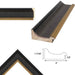Wide Venetian Black With Gold Luxury Picture Frame Office