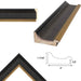 20x40 Frame Wide Venetian Black With Gold Luxury Picture Frame