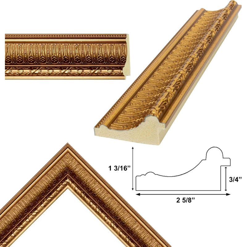 12x24 Frame Wide Victorian Gold Baroque Picture Frame