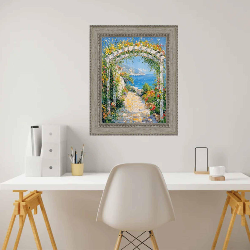 40x50 Frame Wide Vintage Silver Traditional Picture Frame