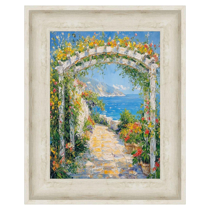 32x48 Frame Wide White Wash Scoop Wooden Picture Frame