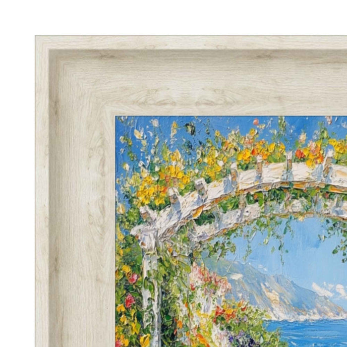 32x48 Frame Wide White Wash Scoop Wooden Picture Frame