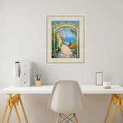 Wide White Wash Scoop Wooden Picture Frame Home Office