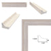 32x48 Frame Wide White Wash Scoop Wooden Picture Frame