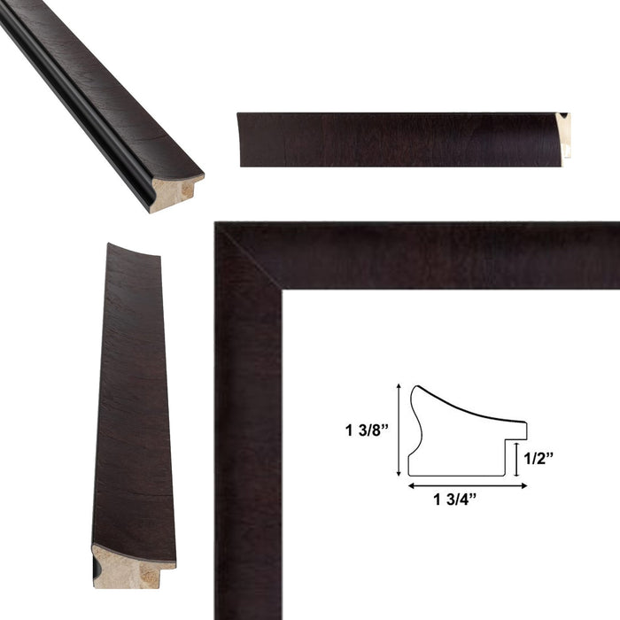 32x48 Frame Wood Grain Mahogany Ven Slope Picture Frame