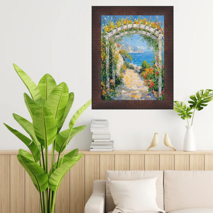 32x48 Frame Wood Grain Mahogany Ven Slope Picture Frame