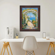 40x50 Frame Wood Grain Mahogany Ven Slope Picture Frame