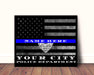 Baltimore County Police Officer Thin blue Line Flag Gift Art - Modern Memory Design Picture frames - New Jersey Frame shop custom framing