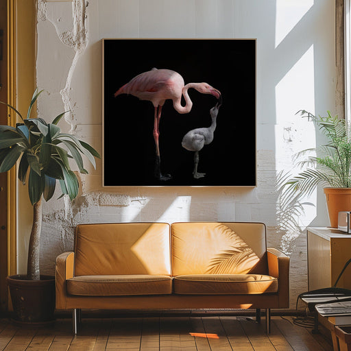 Become pink by Mathilde Guillemot Square Canvas Print Art for Modern Home Decor. Decorate your office or living room with canvas artwork