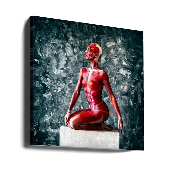 Of Flesh and Bones by Ruslan Bolgov Square Canvas Print Art for Modern Home Decor. Decorate your office or living room with canvas artwork