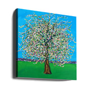 Apple Blossom by Alice Straker Square Canvas Print Art for Modern Home Decor. Decorate your office or living room with canvas artwork