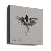 Magpie II Square Canvas Art  Gabriella Roberg 