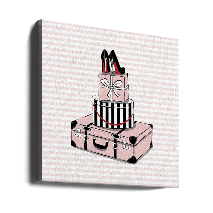Stylish Travels by Martina Square Canvas Print Art for Modern Home Decor. Decorate your office or living room with canvas artwork
