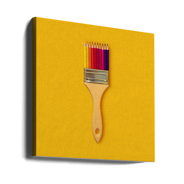 Creative Brush by Artem Pozdniakov Square Canvas Print Art for Modern Home Decor. Decorate your office or living room with canvas artwork