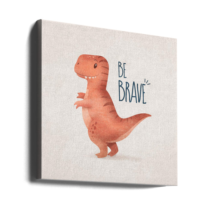 Dino Trex by Emel Tunaboylu Square Canvas Print Art for Modern Home Decor. Decorate your office or living room with canvas artwork