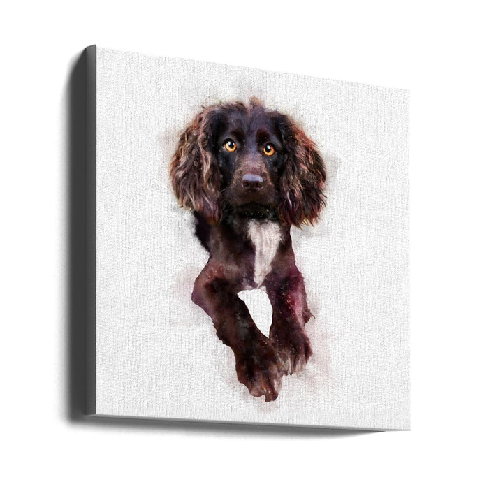 Baby Puppy by Emel Tunaboylu Square Canvas Print Art for Modern Home Decor. Decorate your office or living room with canvas artwork