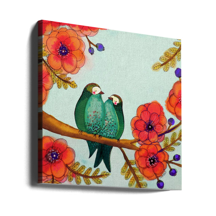 Feather Bellies by Sylvie Demers Square Canvas Print Art for Modern Home Decor. Decorate your office or living room with canvas artwork