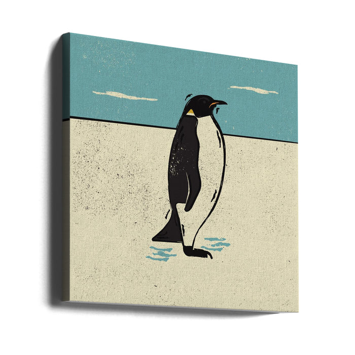 Penguin by Vision Grasp Art Square Canvas Print Art for Modern Home Decor. Decorate your office or living room with canvas artwork