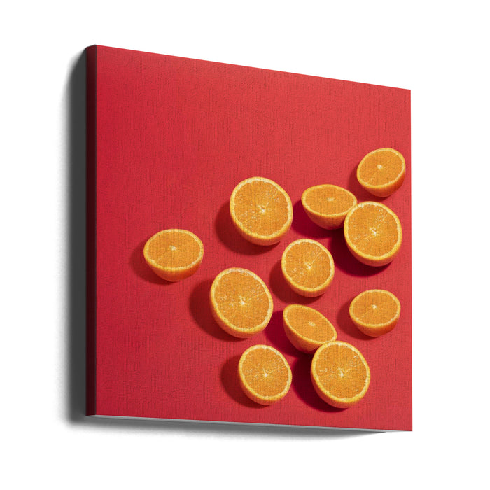 Naranjas by Julia Ramiro Square Canvas Print Art for Modern Home Decor. Decorate your office or living room with canvas artwork