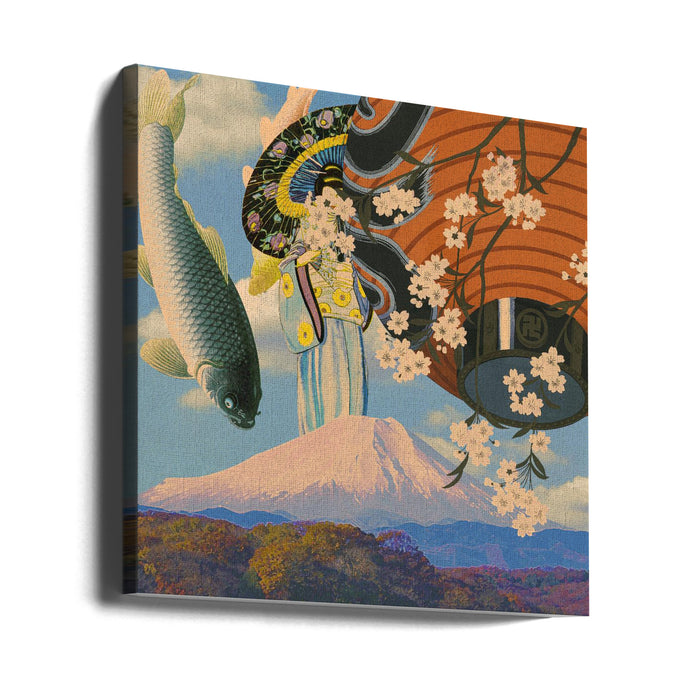 Koi by CosmoZach Square Canvas Print Art for Modern Home Decor. Decorate your office or living room with canvas artwork