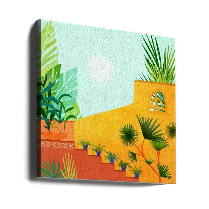 Colorful Garden by Kristian Gallagher Square Canvas Print Art for Modern Home Decor. Decorate your office or living room with canvas artwork