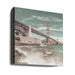 GOLDEN GATE BRIDGE Coastline Impression | urban vintage style by Melanie Viola Square Canvas Print Art for Modern Home Decor. Decorate your office or living room with canvas artwork