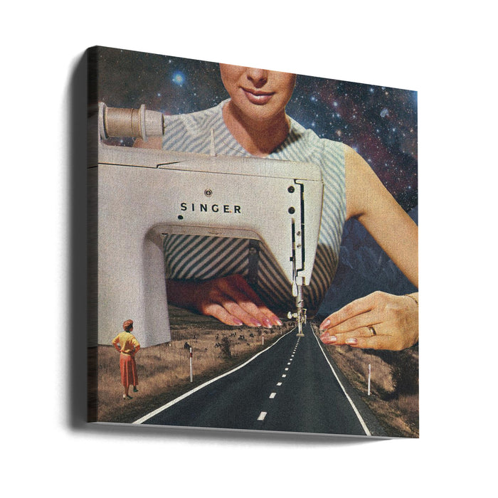 This Is How a Road Gets Made by Vertigo Artography Square Canvas Print Art for Modern Home Decor. Decorate your office or living room with canvas artwork