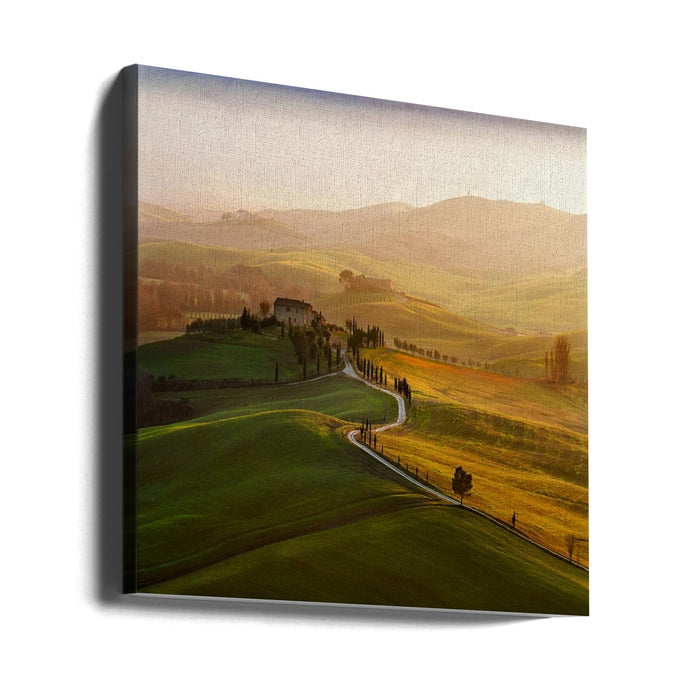 Val d\'Orcia by Jarek Pawlak Square Canvas Print Art for Modern Home Decor. Decorate your office or living room with canvas artwork