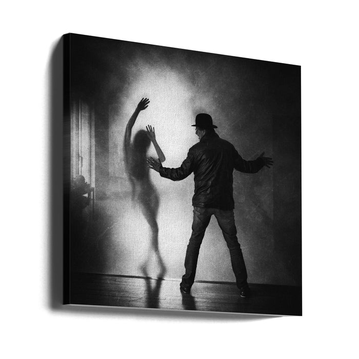the invisible wall by Roswitha Schleicher-Schwarz Square Canvas Print Art for Modern Home Decor. Decorate your office or living room with canvas artwork