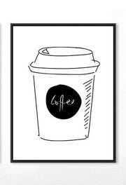 Inspirational COFFEE HUSTLE WORK art Motivational Modern
