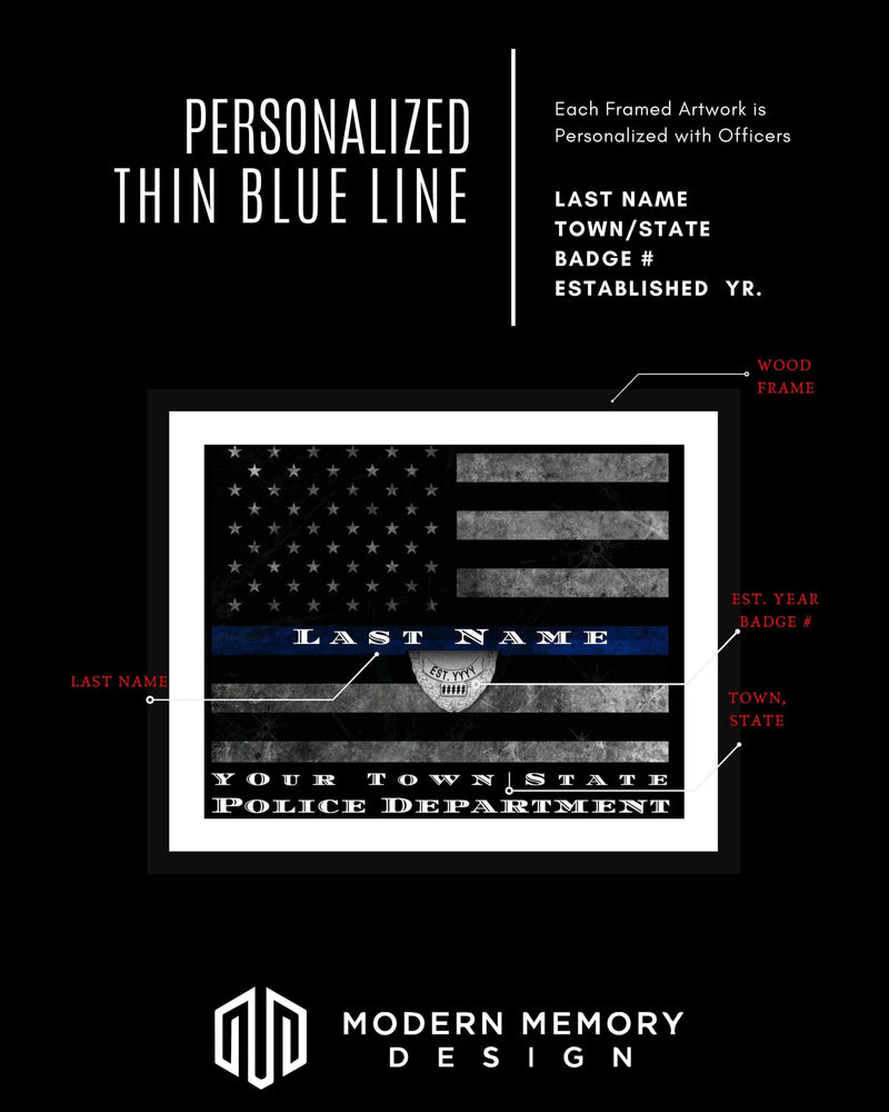 Correctional Officer Thin Gray Line Flag Framed Picture Frame Store New Jersey