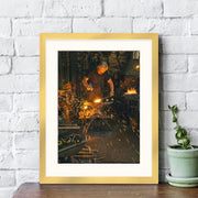 Modern Flat Lighting Gold Picture Frame  shopmodernmemory.com 