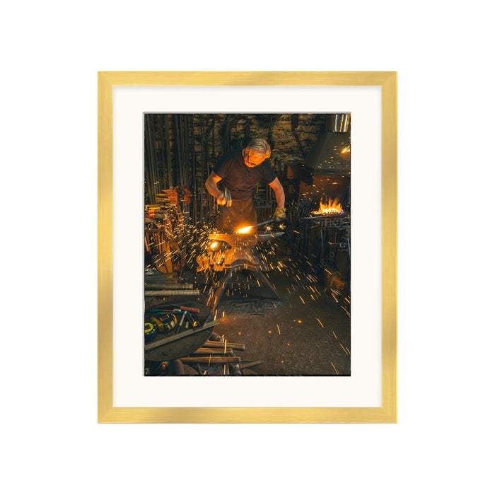 Modern Flat Lighting Gold Picture Frame  shopmodernmemory.com 