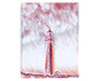Lighthouse wall art sketch red framed art