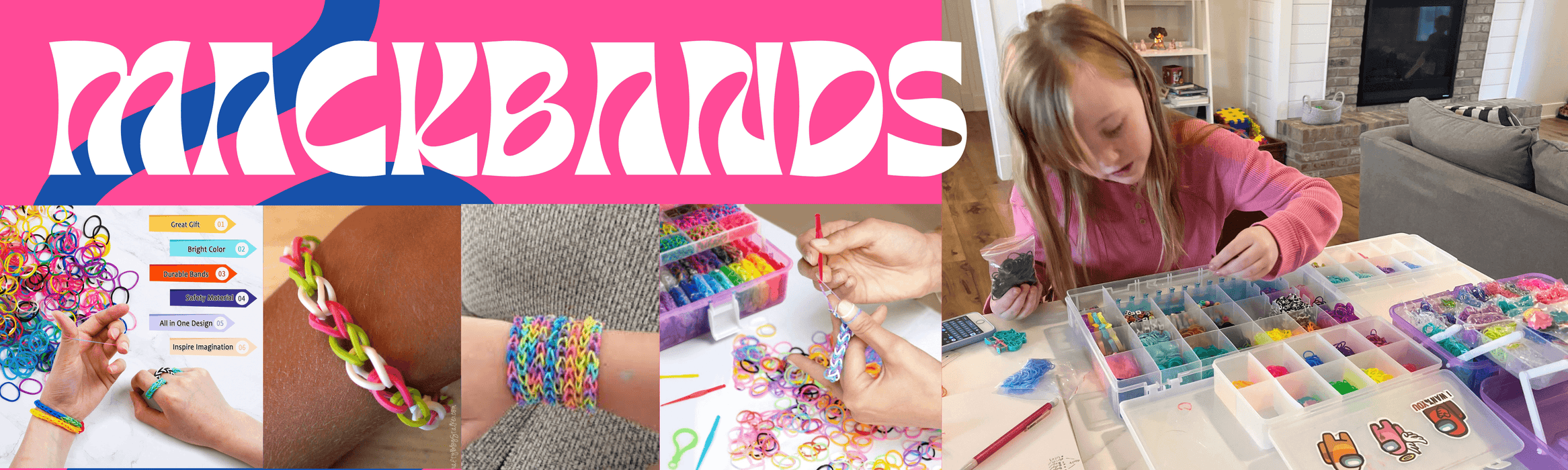 MackBands: DIY Rubber Loop Bands by Mackenzie K | Safe & Colorful handmade gift idea - Modern Memory Design Picture frames - New Jersey Frame shop custom framing
