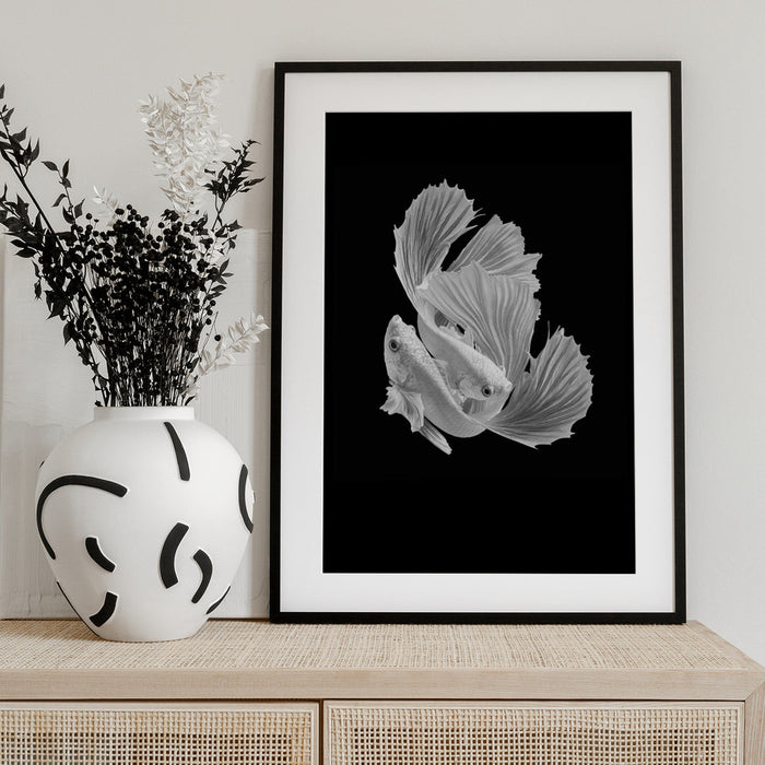 White Love Framed Art Andi Halil | Home or Office Art
