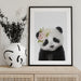 Floral Baby Panda Framed Art Lola Peacock | Home or Office Art