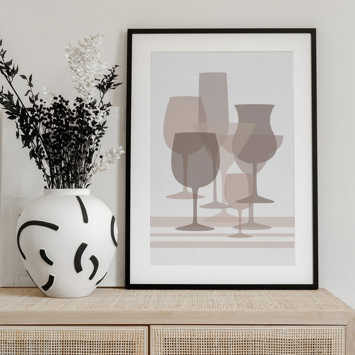Layered Glass Harmony - Martina Framed Art | Home or Office Art