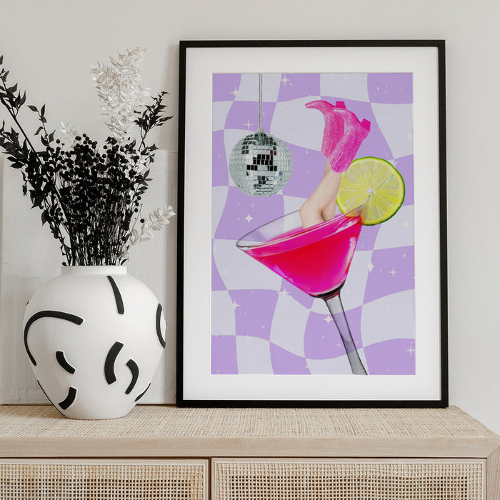 Disco Drink Delight - Athene Fritsch Framed Art | Home or Office Art