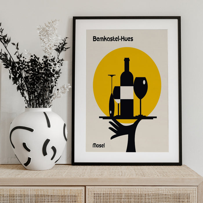 Mosel Wine Minimalist Print - Retrodrome Framed Art | Home or Office Art